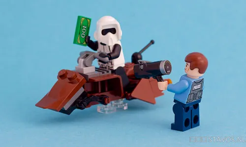 Lego Stormtrooper on a speeder